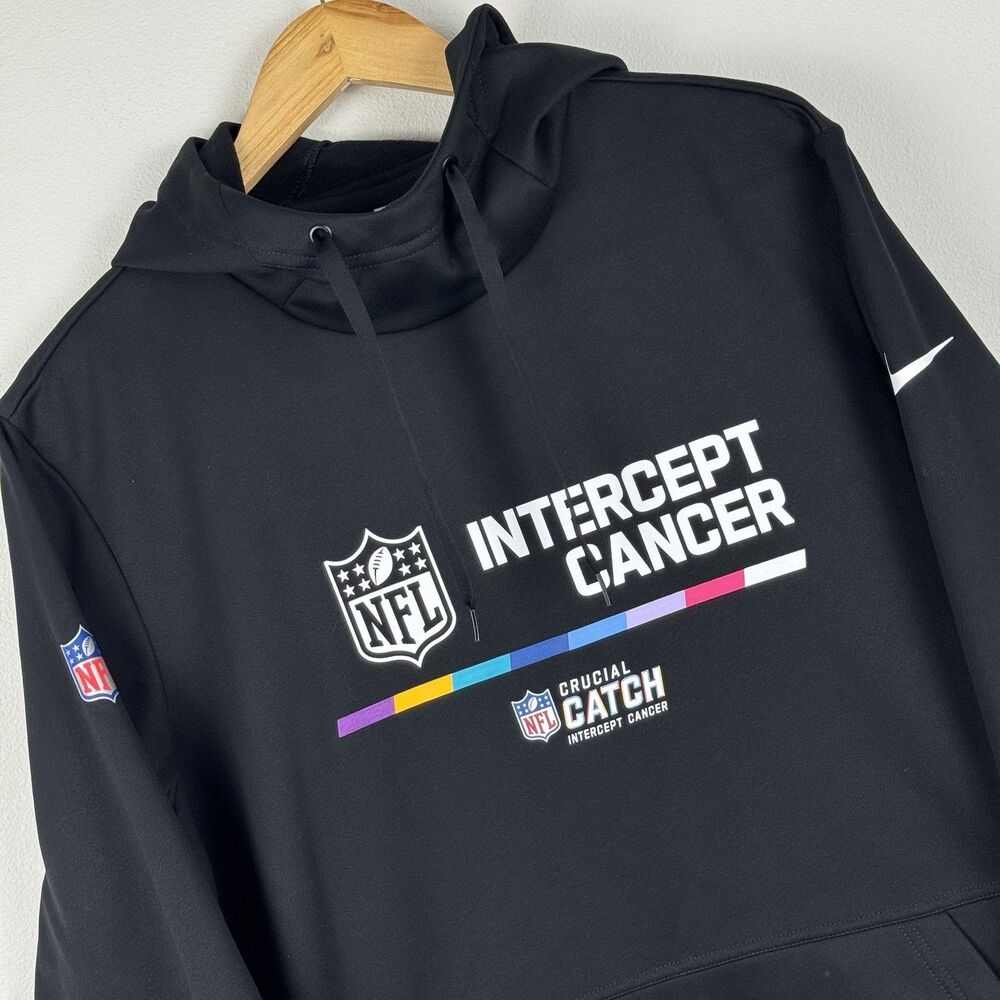 Nike NFL Crucial Catch Hoodie Size XL Intercept Cancer On Field Therma-fit
